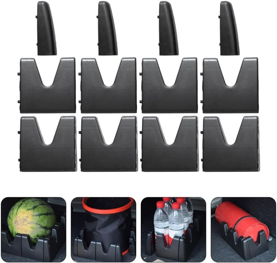 Cargo Organizer Blocks: 2 Sets Car Trunk Storage Organizer Blocks Carpet for Car/Truck/Suv/Van