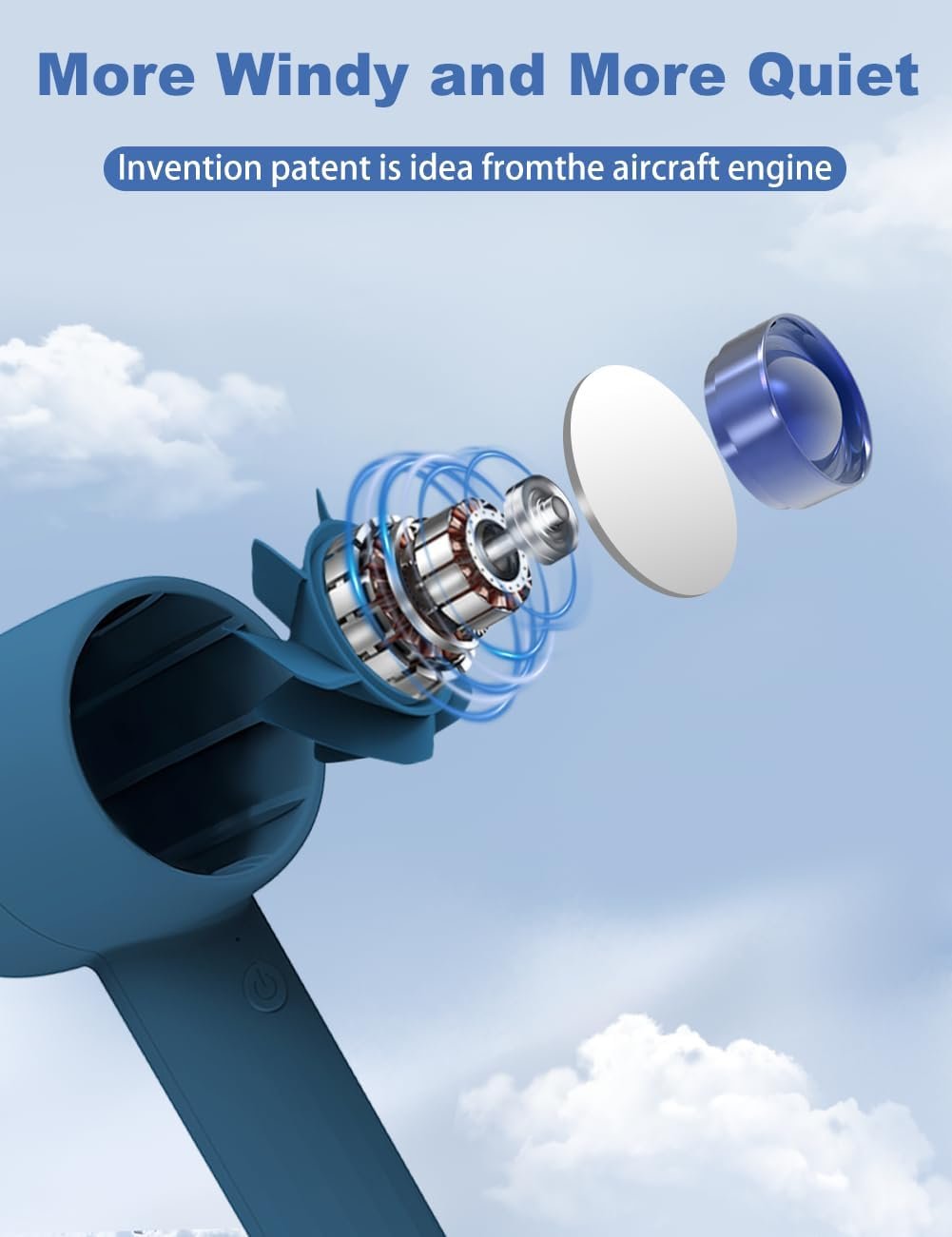 KENSUKA Handheld Fan with Aromatherapy HA1, Portable Hand Held Fan with 2000aMh USB Rechargeable Battery, 3 Speed Adjustable, Ideal for Travel, Makeup, and Outdoor Personal Cooling