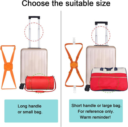 Luggage Straps Bag Bungees for Add a Bag Easy to Travel Suitcase Elastic Strap Belt, Black, M-Black