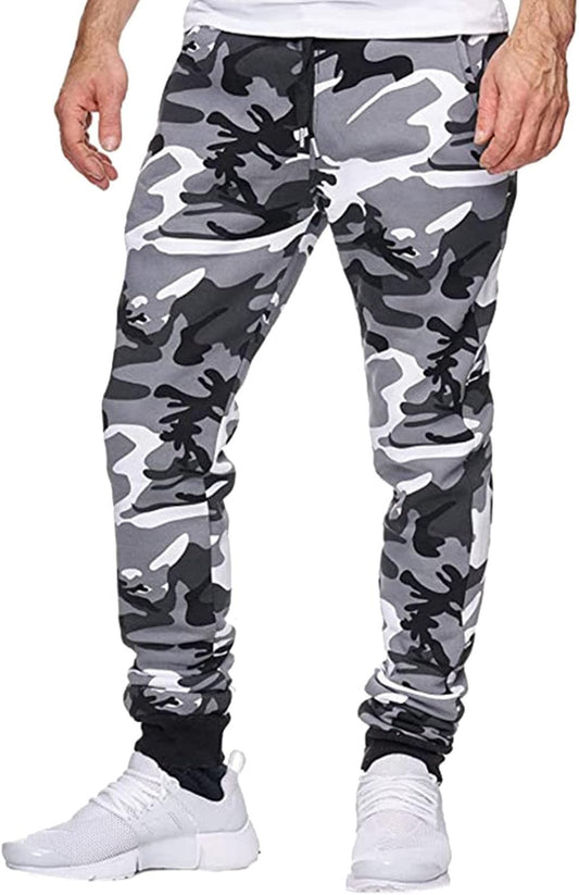 Tech Pant Pantaloni Fitness Casual Shot Uomo Sport Camouflage Jogging Stampa Pantaloni Uomo Pantaloni Running Pant, Grigio, XXL