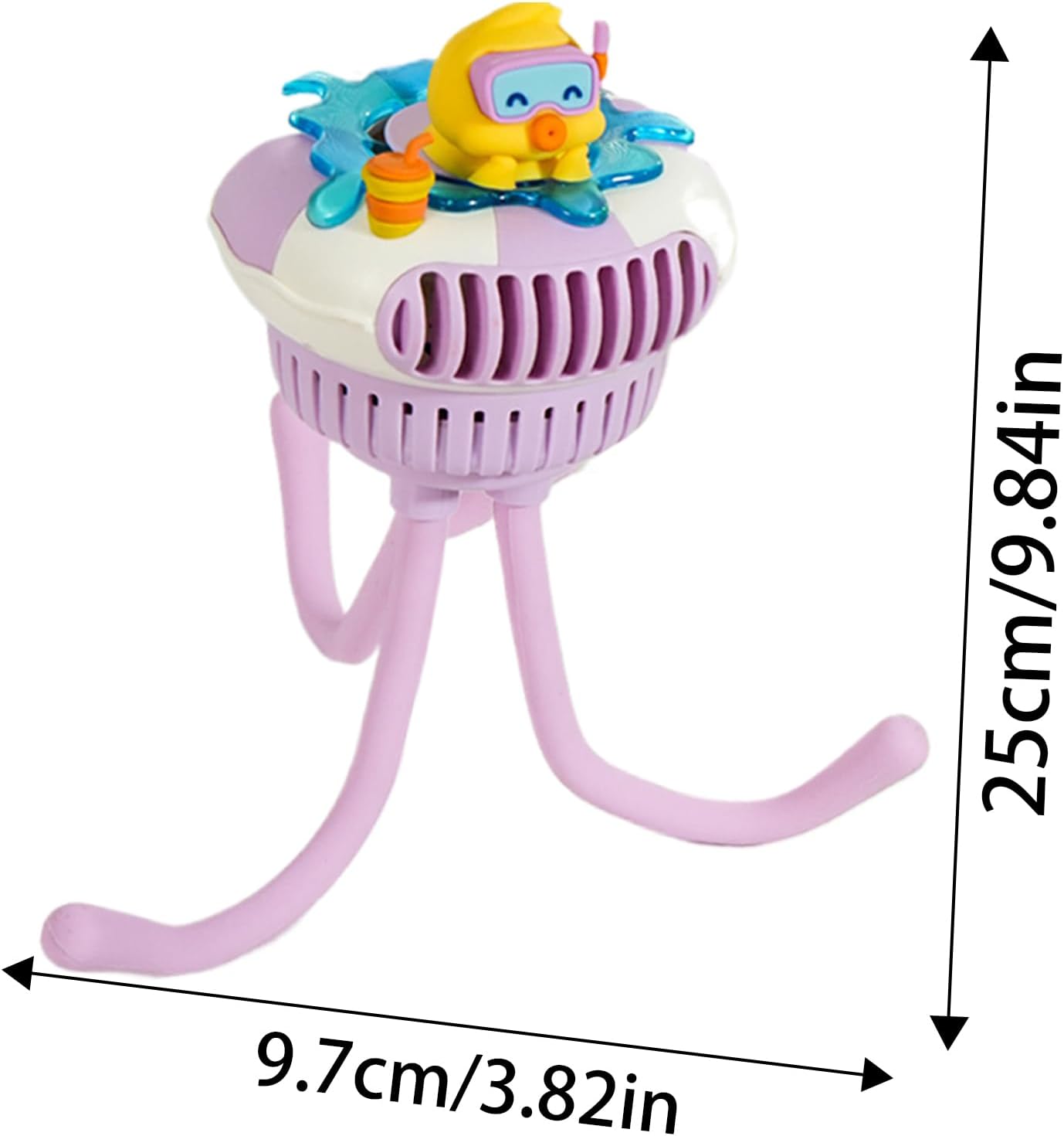 Stroller Fan, Small Fan With 3 Speed Settings, 3.82x3.74x9.84 Inches Portable and Convenient, Quiet Baby Travel Gear for Outdoor Camping, Bedroom Sleeping, Crib & Car Seat Use