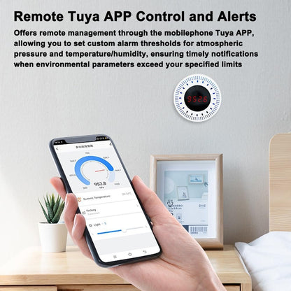 Blelsa Tuya Ligent Atmospheric Pressure Sensor with Temperature and Humidity Detection Function Integrated Home Automation Device Multicolor Tuya Version