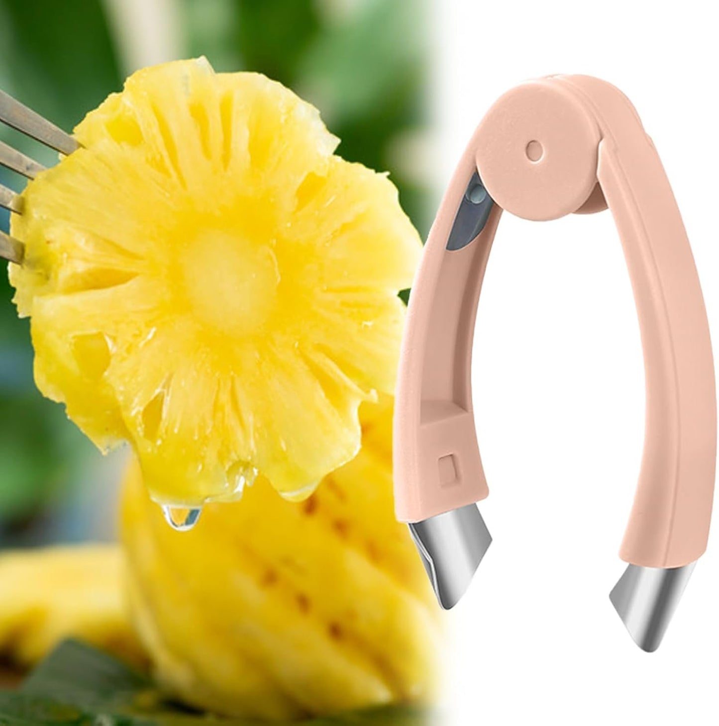 Keyubria Strawberry Huller - Stainless Steel Pineapple Eye Removal Tool | Ergonomic Handle Tweezers, Kitchen Food Prep Cooking Utensils for Tomatoes, Cherry, Potatoes, Pepper