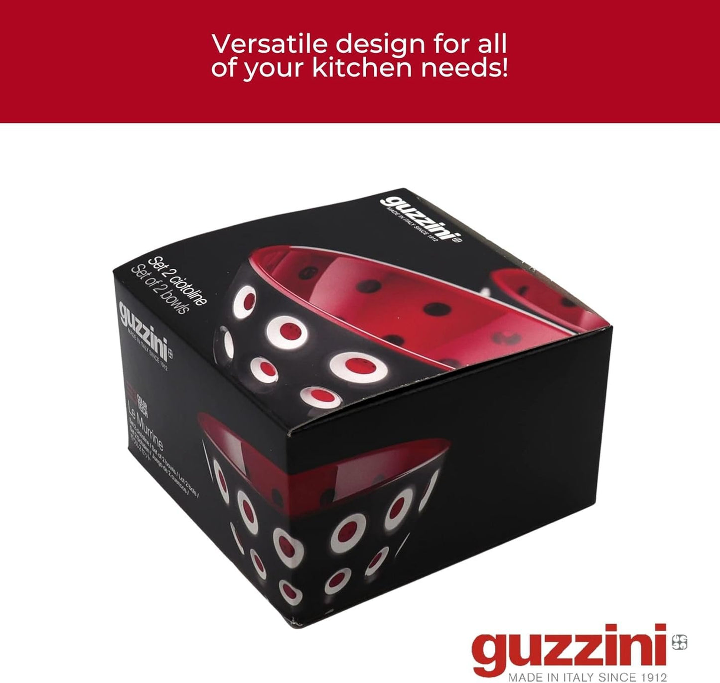 Guzzini Set of 2 Bowls 12 cm Le Murrine