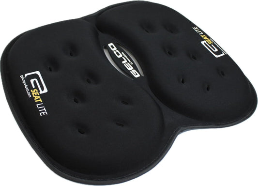 GSeat LITE Travel Gel &Foam Cushion | Back Pain, Sciatica & Pressure Relief | Relieves Tailbone Discomfort, Promotes Healthy Posture| Ergonomic Comfort | Car, Commute, Airplane and Travel Comfort