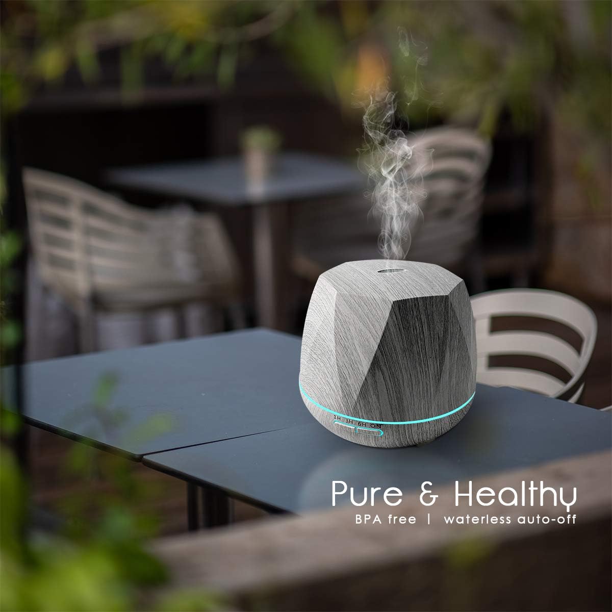 Aromatherapy Essential Oil Diffuser 550ml Ultrasonic Diffusers Cool Mist Air Humidifier with Remote Control 7 Colors LED Lights and Waterless Auto Shut-Off Timer for Home Bedroom Room Office