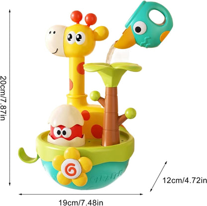 Bath Toys, Flower Water Games, 7.87x7.48in Educational Interactive Toy, Blooming Sensory Activity, Portable Water Play Set for 1-3 Years Old, Birthday, Holiday, Shower Time