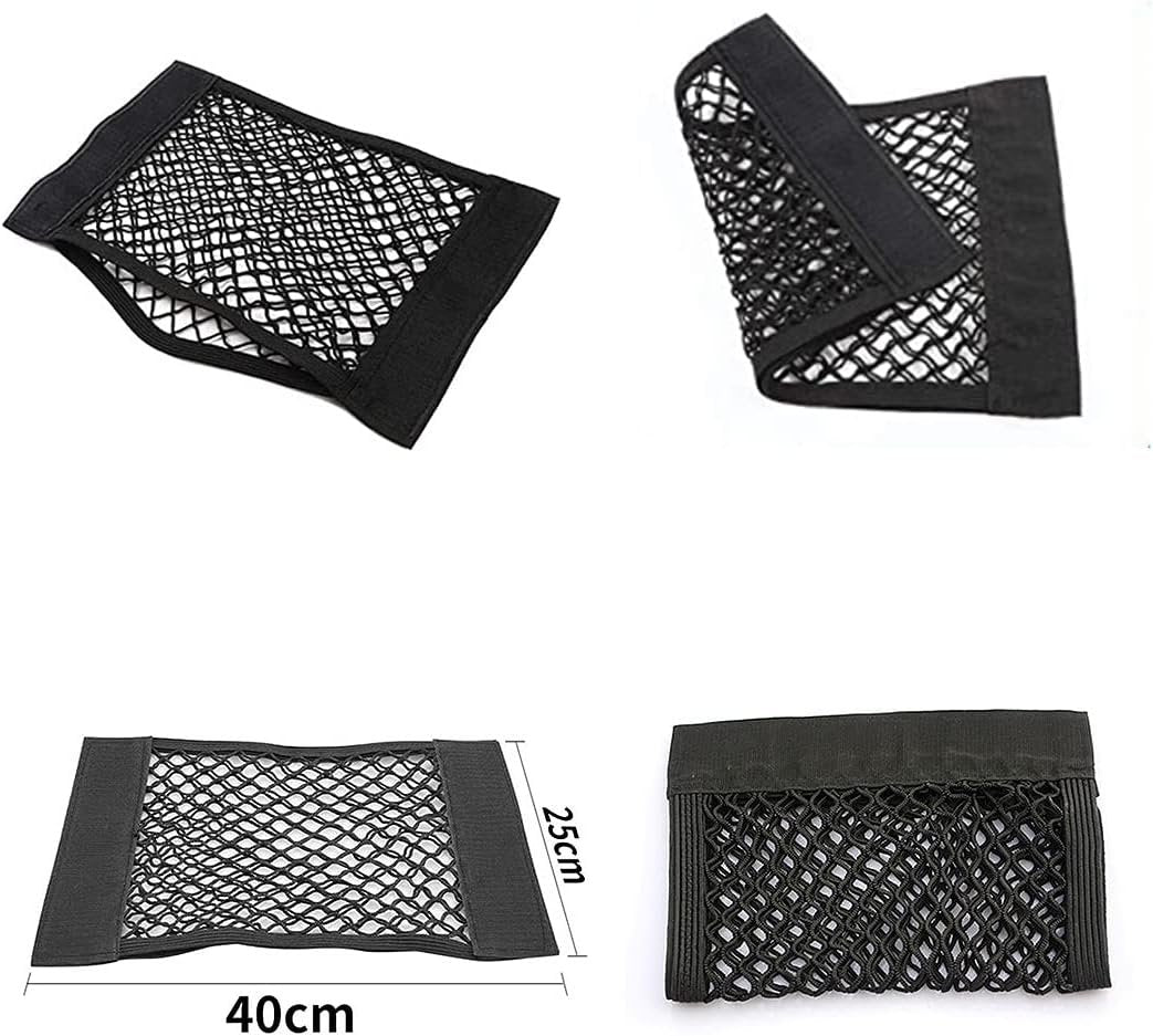 Tuxiaobu 2 Pack Mesh Organizers Net, Universal Mesh Cargo Net, Car Storage Net, Wall Sticker Organizer Pouch Bag Storage Mesh Net for Car Trunk Storage Add On Organizers for Car Truck