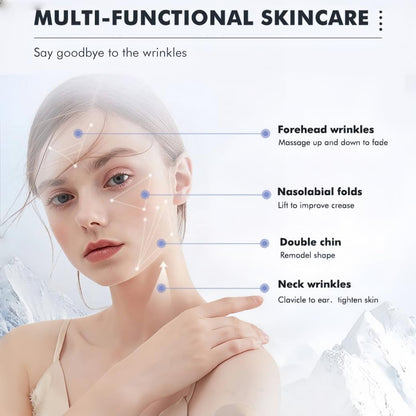 CHENKOO DIRECT Neck Face Firming Wrinkle Removal Tool, Skin Rejuvenation Beauty Massager for Skin Care,Improve,Firm,Tightening and Smooth (Light White)