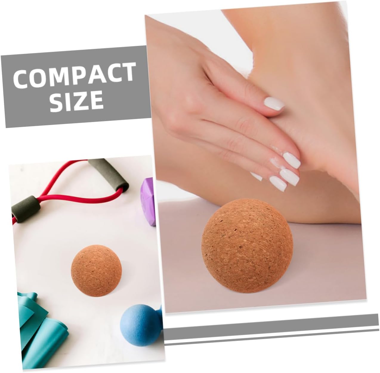 Toyvian Palla Da Yoga Massager Muscolare Palline Da Massaggio Sfera Di Sughero Massaggiatori Per La Schiena Massaggio Palla Per Il Retro Palla Rotolante Trucioli Di Sughero