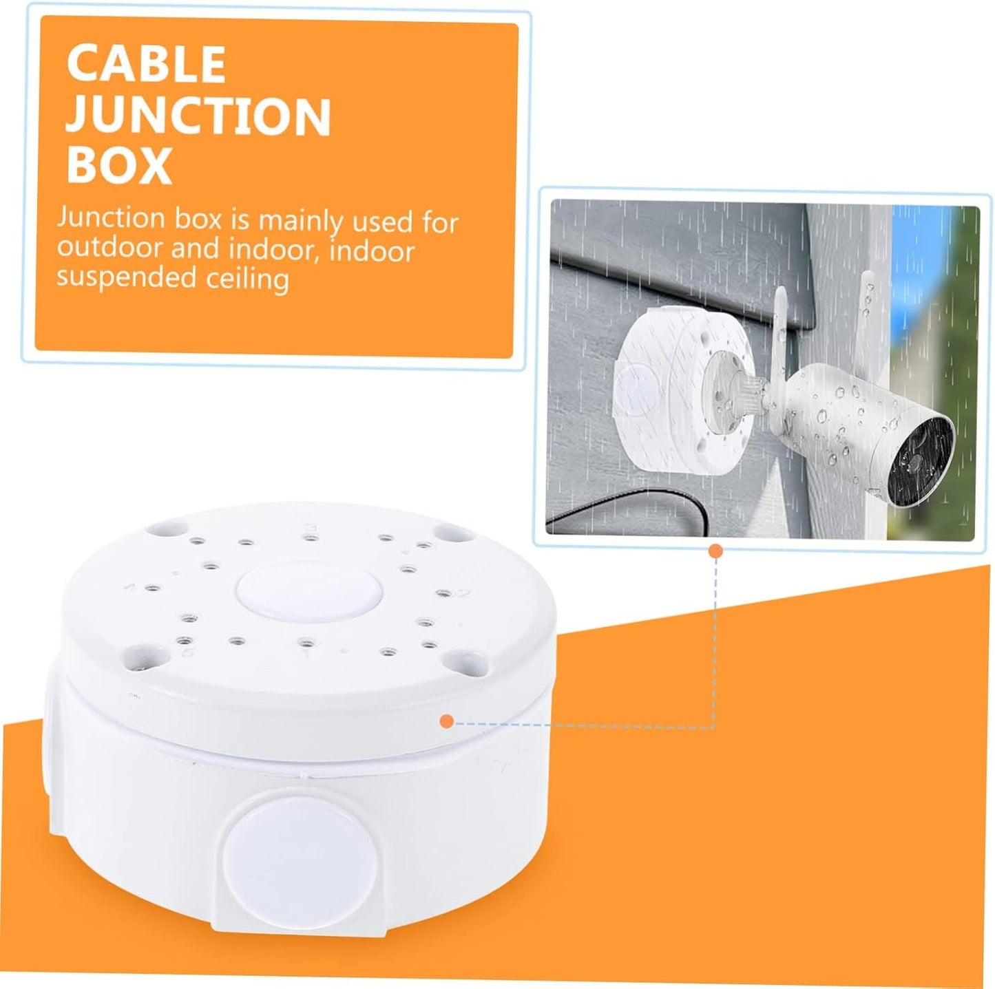 Gatuida 3pcs Box Cable Junction Box Security Camera Junction Box Outdoor Waterproof Junction Box Camcorder Waterproof Cameras Outside Cameras Outdoor Cameras Security Brackets for Camera