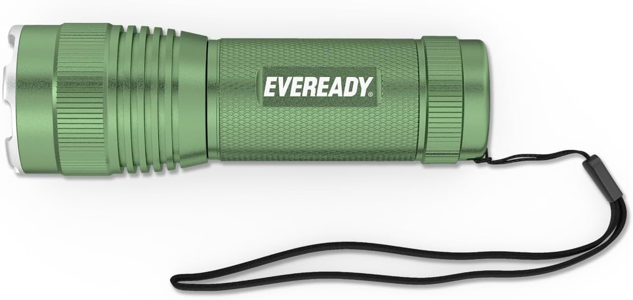 EVEREADY Tactical Light, 300 Lumen, IPX4 Water Resistant, Durable Metal LED Flashlight, Indoor and Outdoor Metal Flashlight