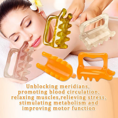 Fascia Blaster Tool for Cellulite, Body Gua Sha Facial Tools, Resin Cellulite Massager Body Sculpting, Myofascial Release Tool, Trigger Point Massage Tool for Back,Neck, Shoulder,(Pink)