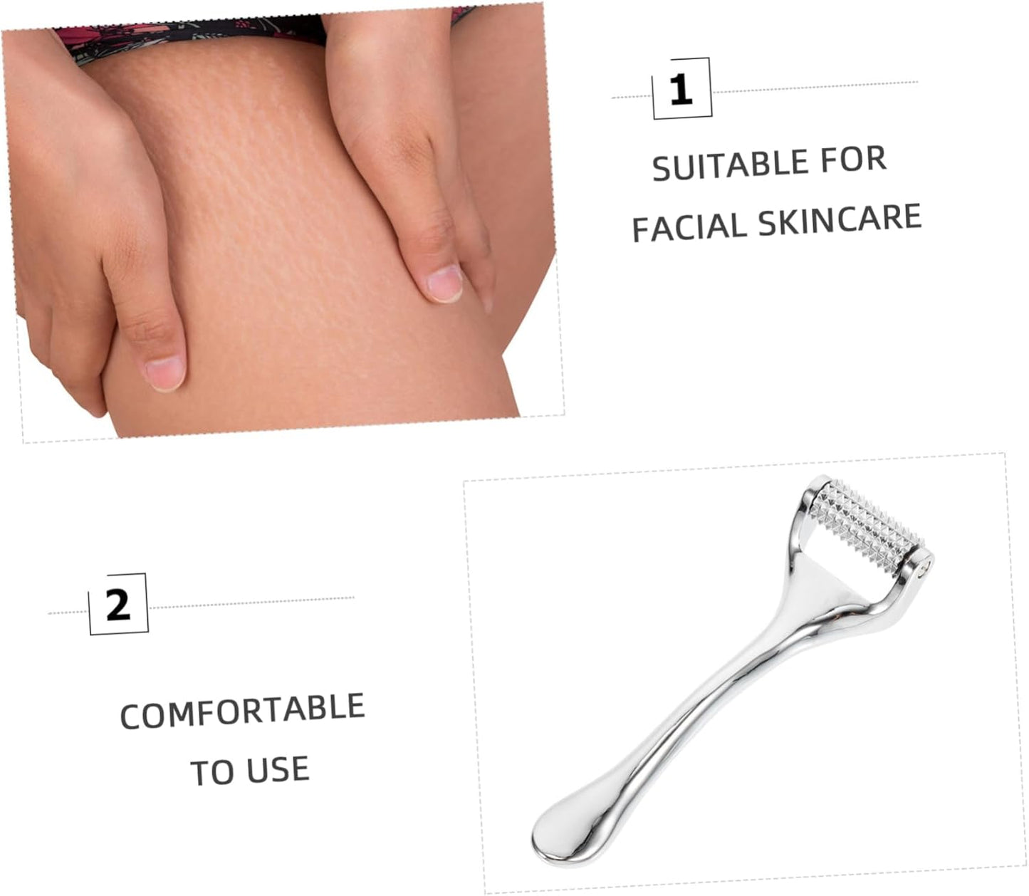 Generico 1Pc Detergente Per La Cura Della Pelle Del Viso Walker Dispositivo Di Bellezza Rimozione Delle Rughe Cura Della Pelle Massaggiatore Perno In Lega Di Zinco Argento