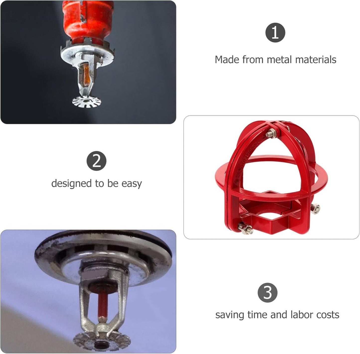 VILLFUL 4pcs Fire Sprinkler Head Outer Cover Sprinkler Head Protector Decorative Design