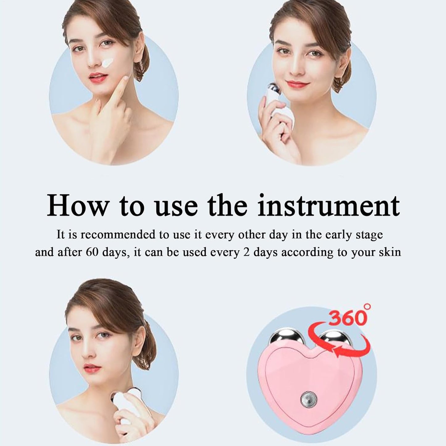 Microcurrent Facial Device, Facial Lifting Tool, 3.82x3.58in Multimode Skin Care, Skincares Tools Firming, Facials Toning Device for Weddings, Birthdays, Anniversaries