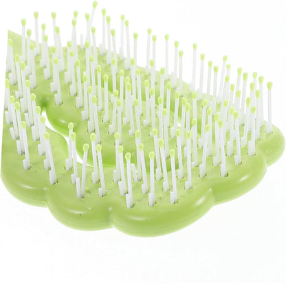 SAFIGLE Pettine districante da massaggio Bagnato riccio pettine per indolore nube attrezzo strumento di massaggio del cuoio capelluto spazzola per pp Verde chiaro