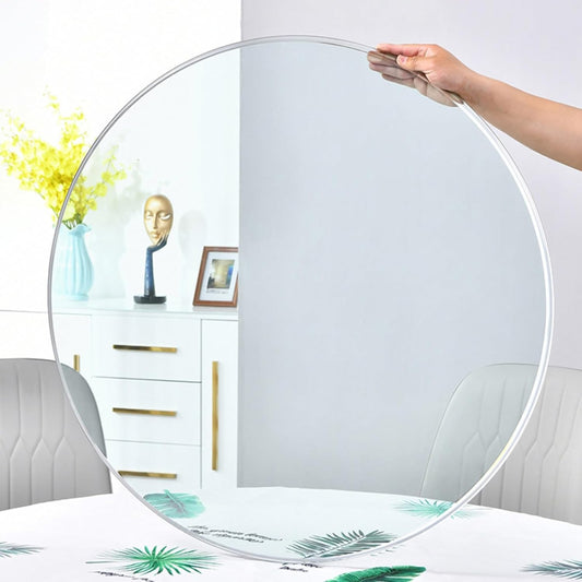 Tempered Glass Dining Table Top.Pian Transparent Tempered Glass Table Top, Round Dining Table Glass Panel Protector, Flat Polish Edge, Crystal Clear Protective Cover, (65 cm (26 inch))