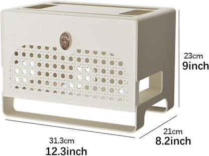 YWJLQH Sleek Cable Management Box for Tidy Workspace Organization, White
