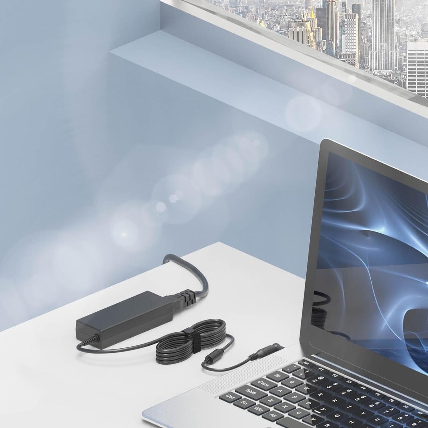 Hafiuege 90W Universal Portable Laptop Charger, 18.5V 19V 19.5V 20v Laptop Power Cord Adapter Charger for Lenovo HP Dell Asus LG JBL Toshiba Samsung Sony Notebook Power Adapter Supply Cord