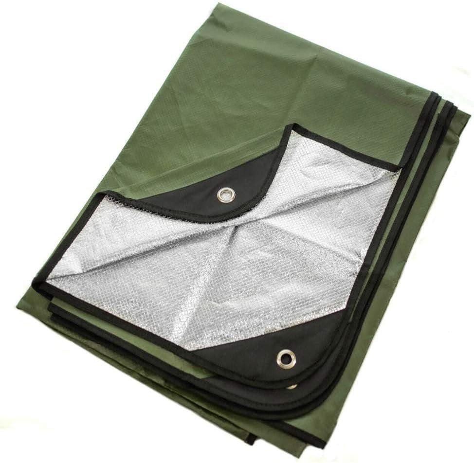 Arcturus Heavy Duty Survival Blanket – Insulated Thermal Reflective Tarp - 152 x 208cm. All-Weather, Reusable Emergency Blanket for Car or Camping (Olive Green)