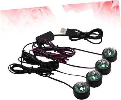 FUNOMOCYA USB Powered Car Led Lighting Lamp Voice Control for Car Decoration and Night Ambience
