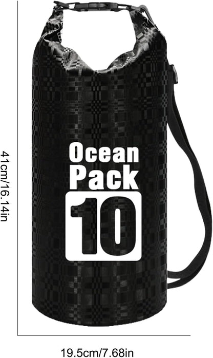 Gitekain Waterproof Bag, Portable Pouch, Lightweight Roll Top Storage Backpack, Ideal for Beach, Camping, Commuting, Shopping, Outdoor Travel and Adventures 16.14x7.68x0.2 Inch