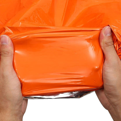 Emergency Blanket Waterproof Mylar Thermal Tent Foldable Military Rescue Survival Sheet Reflection Blanket Orange