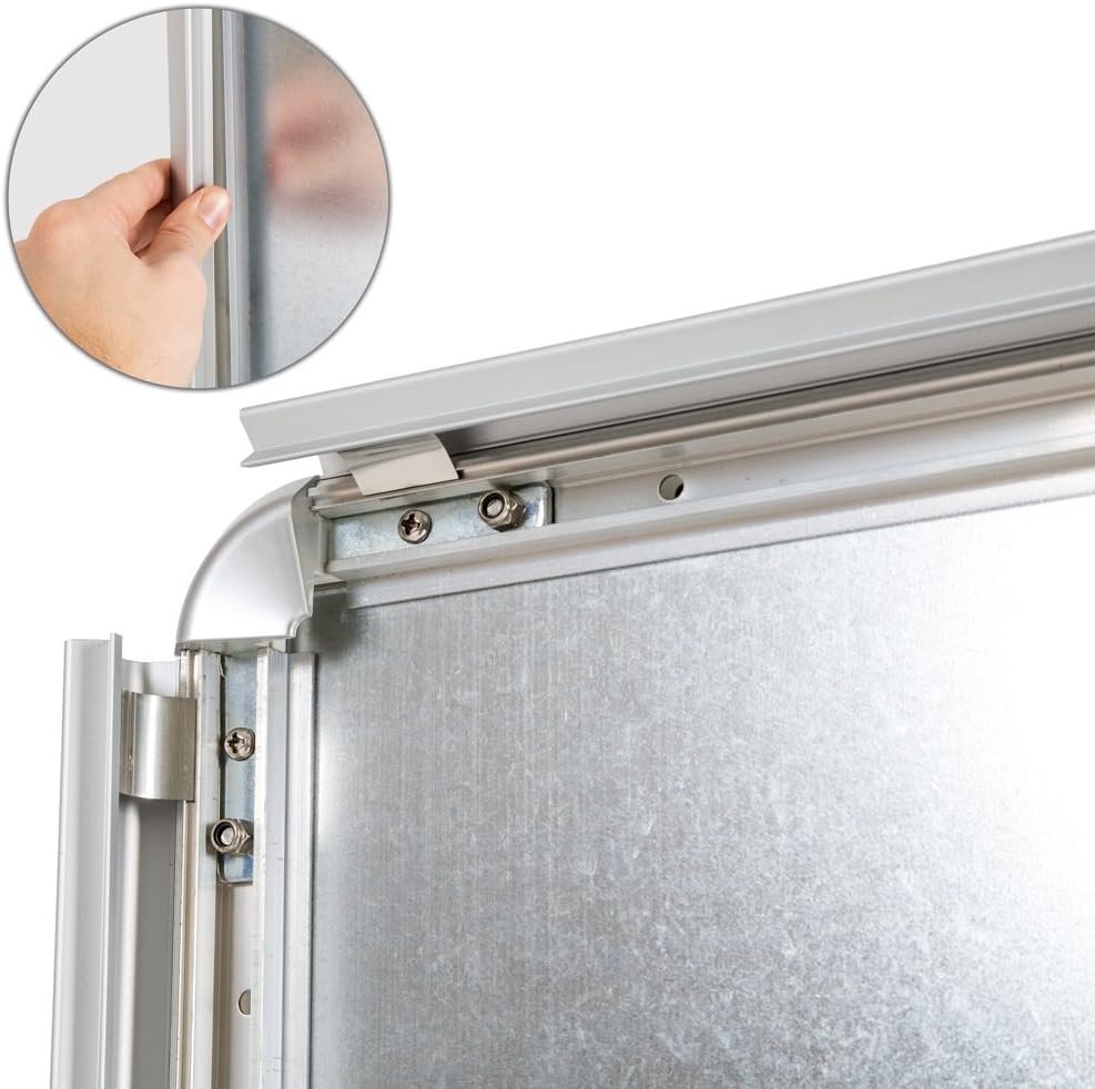 tectake® A1 Advertising Display Stand, Double-Faced, Aluminium Frame Holder, Sturdy Plastic Stand, Fillable, 2 Protective Films Against Weather and Dirt