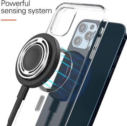 3 in 1 Magnetic Wireless 15W Fast Charger, Charging Station Compatible with iPhone iWatch AirPods Wireless Chargeable Phones, Phone Holder with Double Ring Kickstand (Black)