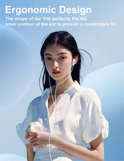MAS CARNEY USB C Headphones Wired TH8,in Ear Type C Earphones with Mic,USBC Earbuds Compatible with Samsung Galaxy S25 S24 S23 A55 A53,iPhone 15 16 iPad, Xiaomi Redmi,Google Pixel,Huawei Honor,Oppo