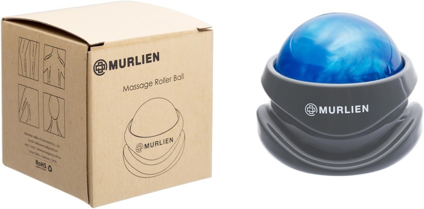 MURLIEN Massage Roller Ball, Tight and Sore Muscles Relief, Manual Massager, Alleviating Shoulder, Arms, Back, Legs, Calves or Muscle Tension