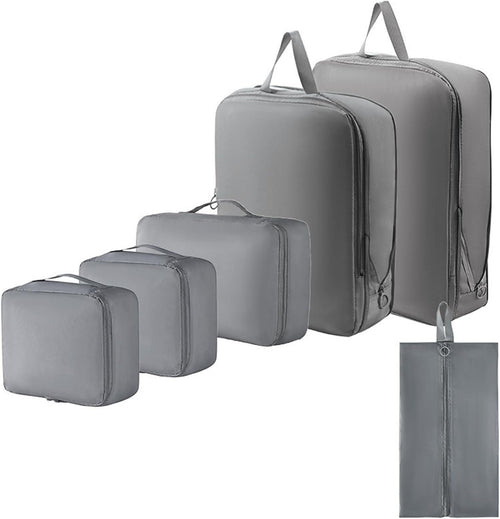 Fuhiueos 6Pcs Travel Organizers Set for Luggage Essential Packing Cubes Set Sturdy Luggage Organization Bag for Family Trip