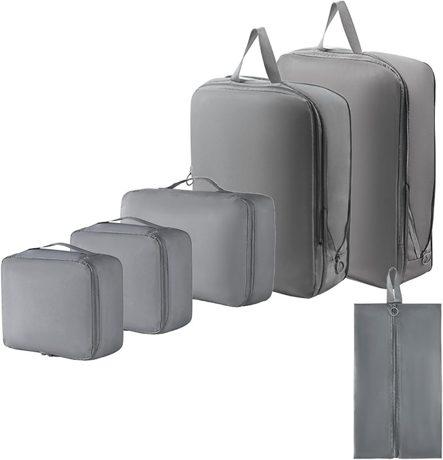 XBOKA 6Pcs Travel Organizers Set for Luggage Essential Packing Cubes Set Sturdy Luggage Organization Bag for Family Trip