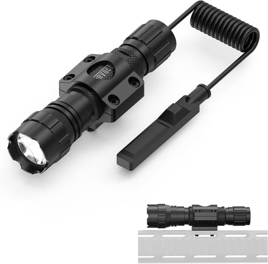 Feyachi FL22-MB Tactical Flashlight 1200 Lumen LED Weapon Light with Low Profile Mlok Flashlight Mount,and Pressure Switch Included