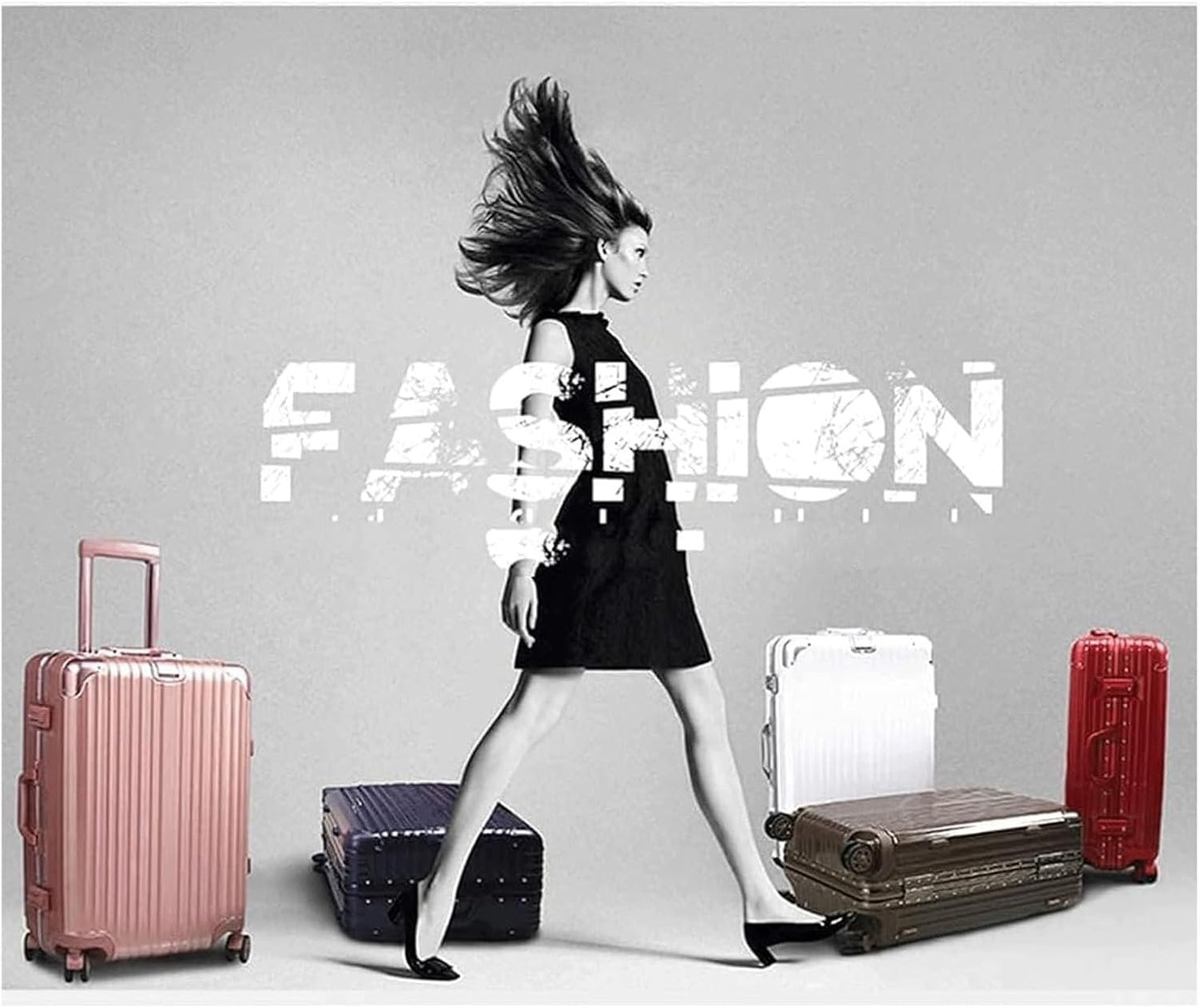 Suitcase Suitcase Suitcase with Wheels Safety Combination Lock for Luggage with Hard Edge Large Capacity Stress Relief Suitcase for Hand Luggage Travel Equipment, Silver-