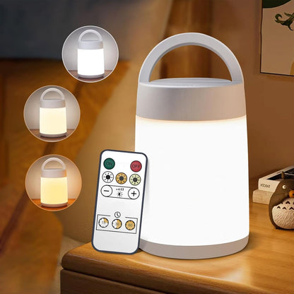 Kids Night Lamp, Baby Night Light, 10 Colours with Remote Control, Smart Portable Lantern, Kids Desk Lighting for Bedroom, Living Room, 5.71 x 3.27 Inches, White