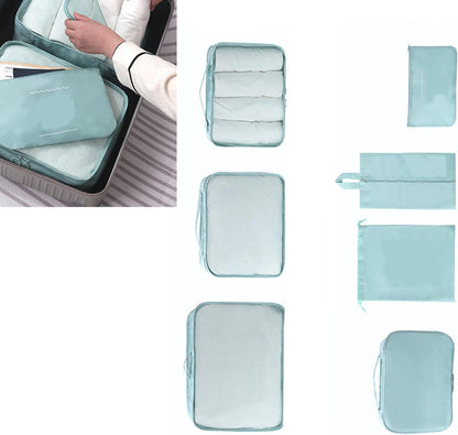 Topyond 7pcs Luggage Packing Cubes Set,Waterproof Polyester Travel Packing Bags for Business Trip, Suitcase Organization, Space Saving Storage for Packing