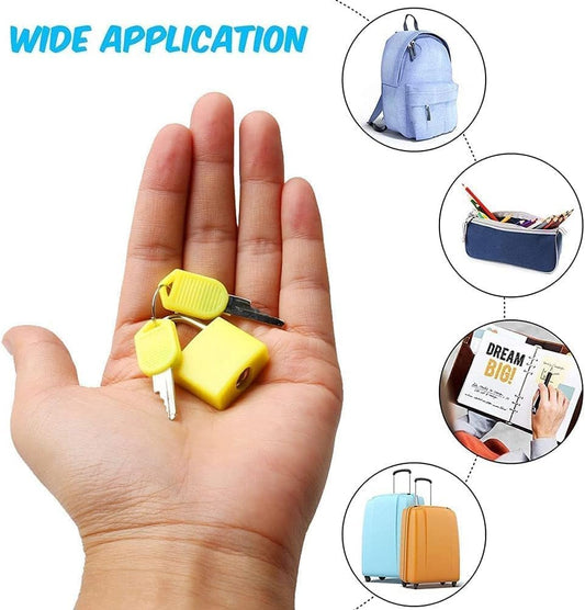 Click to Open expanded View 8PCS Suitcase Locks with Keys, Small Luggage Padlocks Metal Padlocks Mini Keyed Padlock for School Gym Classroom Matching Game (8 Colors)