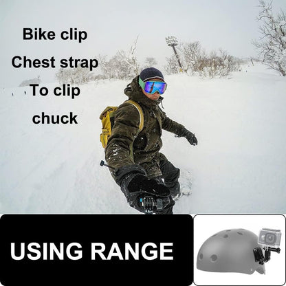 16 Pieces Adjustable Swivel Action Camera Accessories Attachment for GoPro Hero 10, 9, 8, 7, 6, 5, Xiaomi, Fusion, DJI OSMO, SJCAM, GoPro Pole Mount Motorcycle Helmet