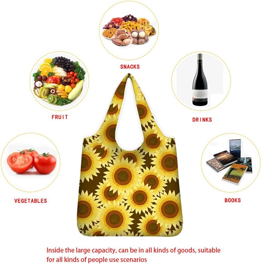 Xhuibop Reusable Grocery Bags Large Washable Shopping Bag Women Christmas Gifts