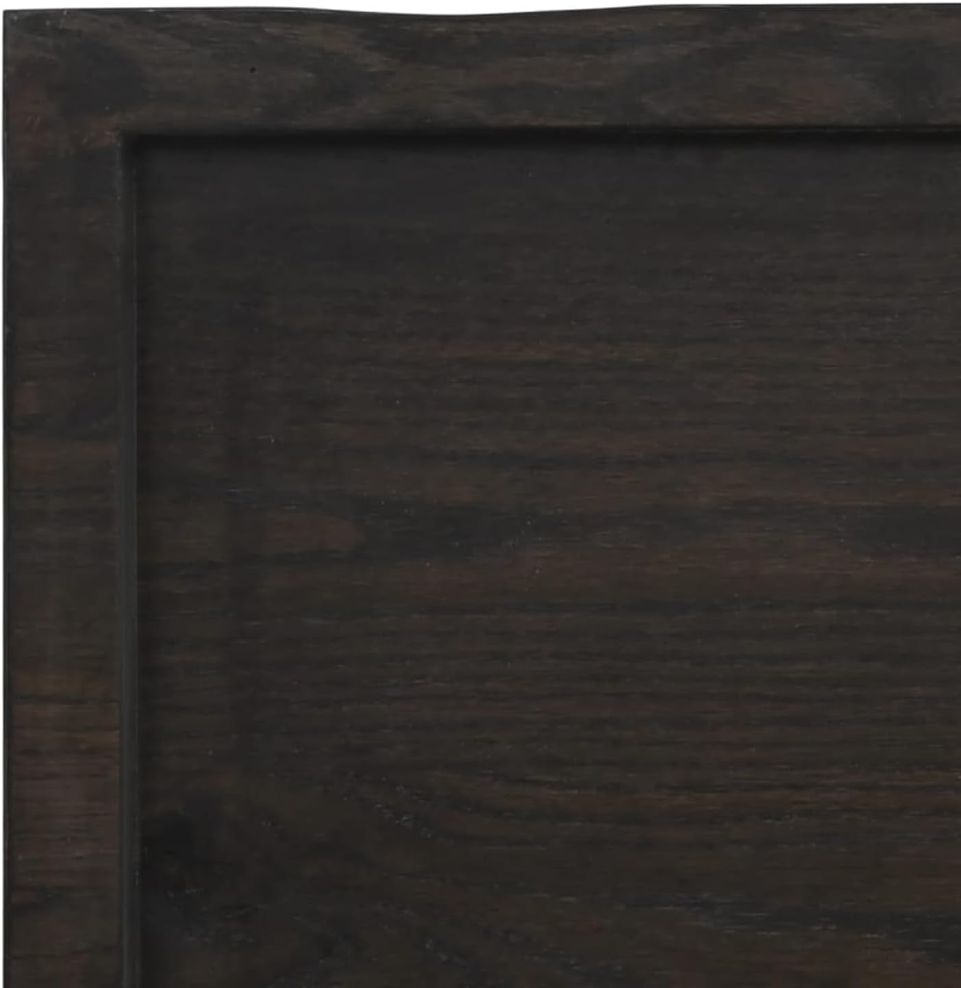 Solid Wood Tabletop with Live Edge, Dark Brown, 200 x 60 x (2-4) cm, Replacement for Kitchen Coffee Table, Dining Table, Desk Surface, Durable & Stylish