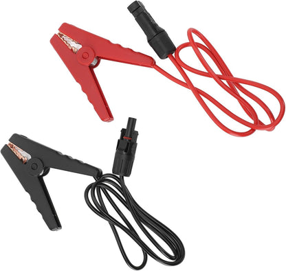 Solar Power Battery Clamp/Holder Conversion, ABS Design, Quick Installation, Leakage, Wide Compatibility with Solar Panel for Battery Charger Clamp Extension Cable