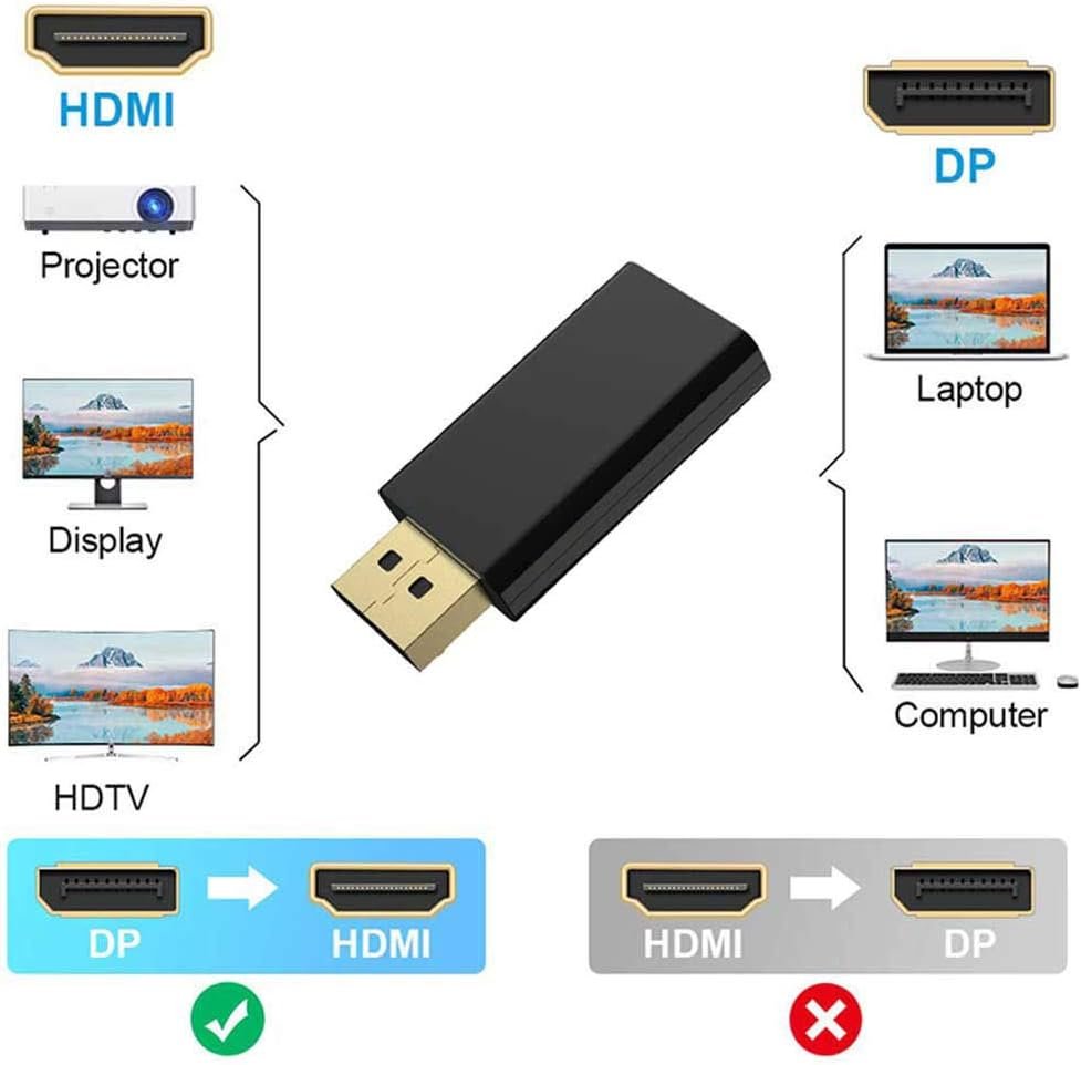 DP DisplayPort Male to HDMI Female 4K Adapter Cable Converter for PC TV Projector