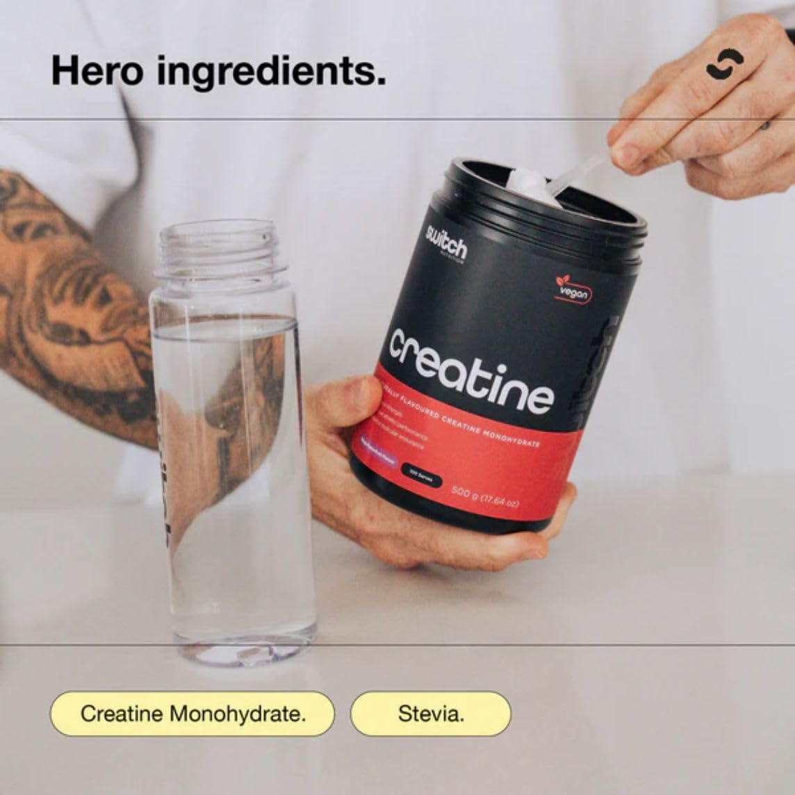 Switch Nutrition Flavoured Creatine Monohydrate 500gm Mango Passionfruit