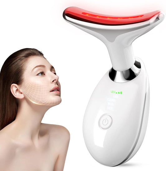 Facial and Neck Massage,3-in-1 Face Sculpting Tool,Facial Beauty Device for Skin Care (White)