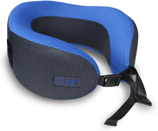 Travel Blue Dreamer Aeroplane Neck Pillow - Memory Foam Pillow for Travel, Travel Pillow Aeroplane with Breathable Mesh Material, Removable Cover, High Comfort & Support, Easy Storage