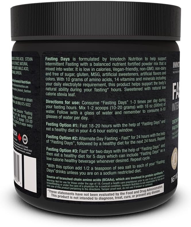 Innotech Nutrition Fasting Days Intermittent Fasting Drink Mix - Raspberry Lime - 360 g