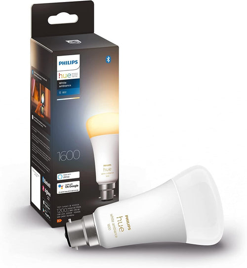 Philips Hue White Ambiance A67 High Brightness 100W 1600 Lumens Smart Bulb with B22 Fitting