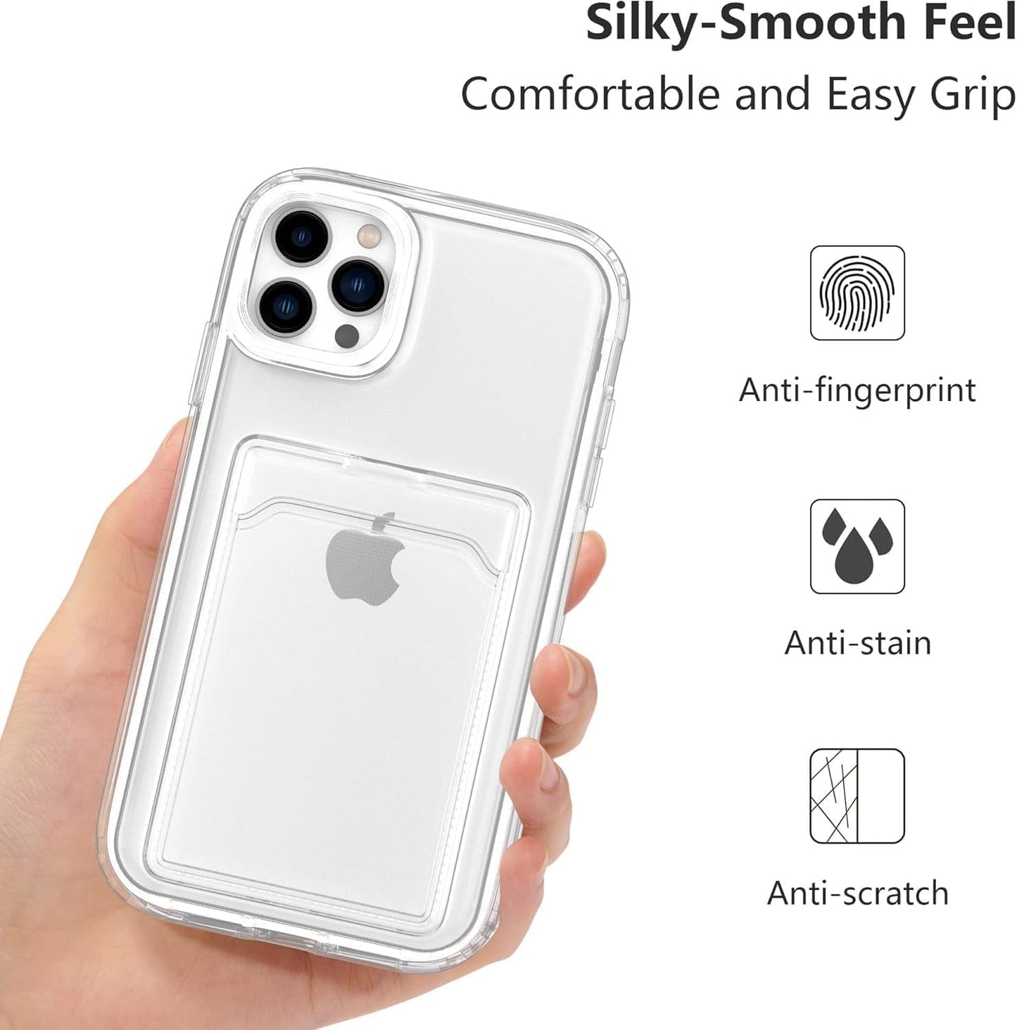 RUNGOS for iPhone 15 Pro Max Case with Card Holder, Wallet Case [3-in-1 Design] [Wireless Charging Friendly] [10Ft Drop Tested] Shockproof Case for iPhone 15 Pro Max Phone Case 6.7'' 2023, Clear 1st